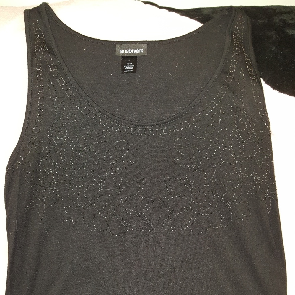 black embellished tank